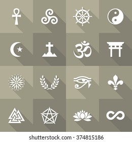 Vector Flat Icon Set - Symbols 