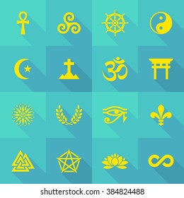 Vector Flat Icon Set - Symbols 