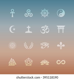 Vector Flat Icon Set - Symbols