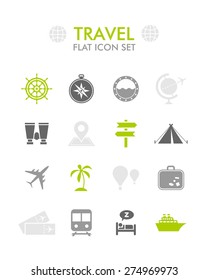 Vector Flat Icon Set - Travel 