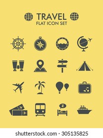 Vector Flat Icon Set - Travel 