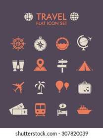 Vector Flat Icon Set - Travel 