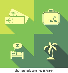 Vector Flat Icon Set - Travel
