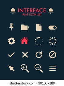 Vector Flat Icon Set - User Interface 