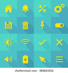 Vector Flat Icon Set - User Interface 