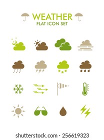 Vector Flat Icon Set - Weather
