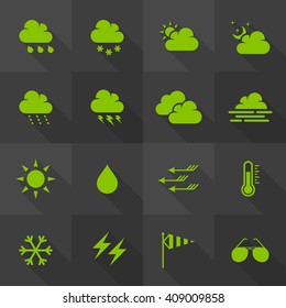 Vector Flat Icon Set - Weather
