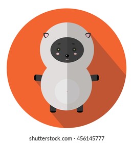 Vector flat icon sheep.
Character  sheep.