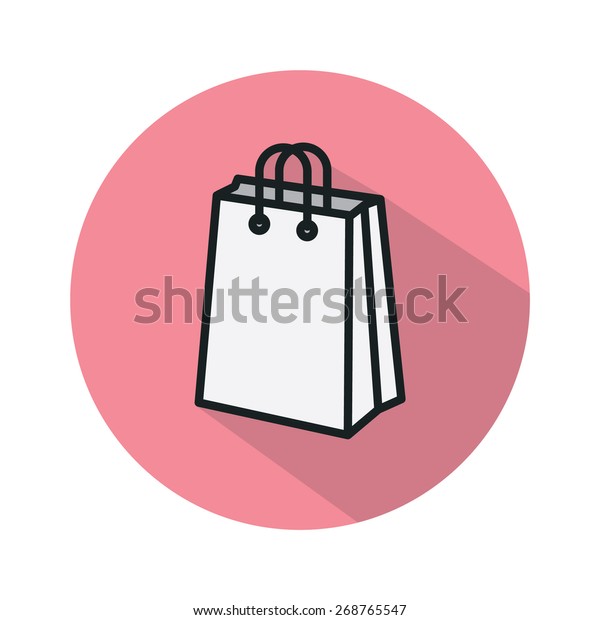 shopping bolsa icon pink