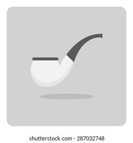 Vector of flat icon, smoke pipe on isolated background