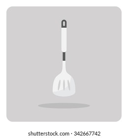 Vector of flat icon, spade of frying pan on isolated background