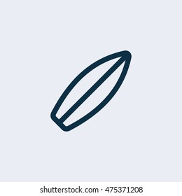 Vector of flat icon, surfboard vector illustration