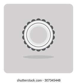 Vector of flat icon, swim ring on isolated background
