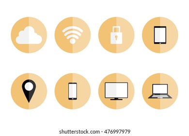 Vector Flat icon technology design style