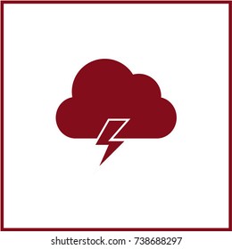 vector flat icon of a thunder-storm