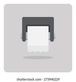 Vector of flat icon, toilet paper on isolated background