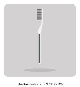 Vector of flat icon, toothbrush on isolated background