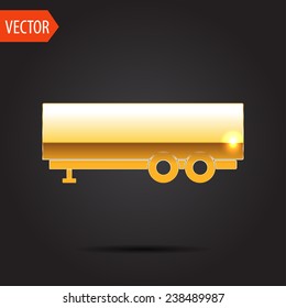 vector flat icon of trailer