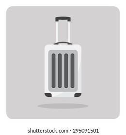 Vector of flat icon, travel luggage on isolated background