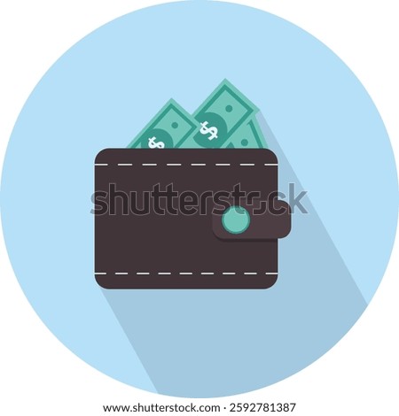 vector flat icon Wallet isolated