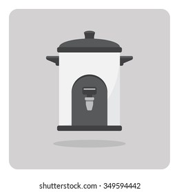 Vector of flat icon, Water cooler on isolated background