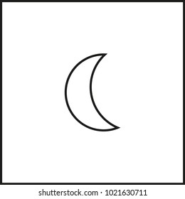 vector flat icon weather meteorology - moon