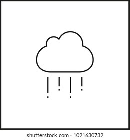 vector flat icon weather meteorology - cloud, rain