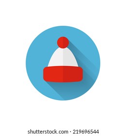 Vector Flat Icon.New Year's Cap