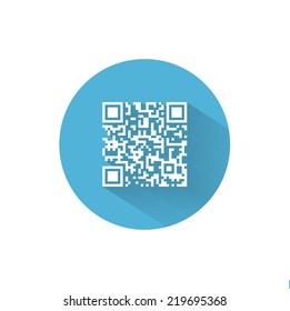 Vector Flat Icon.Q R Code
