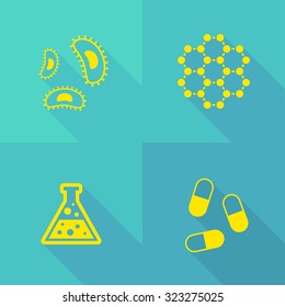Vector Flat Icons - Biology