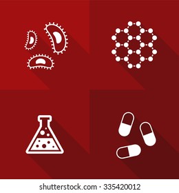 Vector Flat Icons - Biology