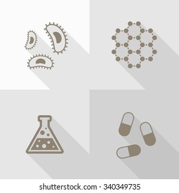 Vector Flat Icons - Biology