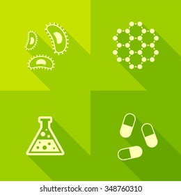 Vector Flat Icons - Biology