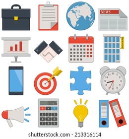 Vector Flat Icons - Business