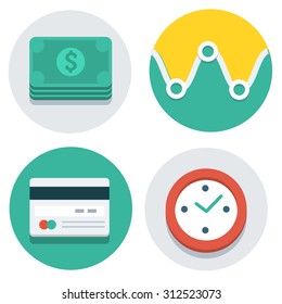 Vector flat icons collection