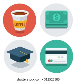 Vector flat icons collection
