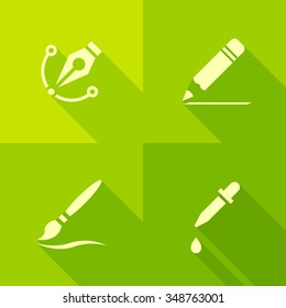 Vector Flat Icons - Drawing