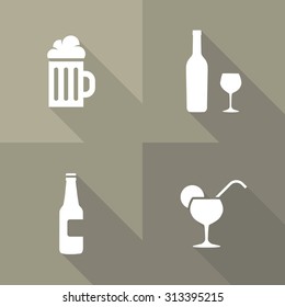 Vector Flat Icons - Drink