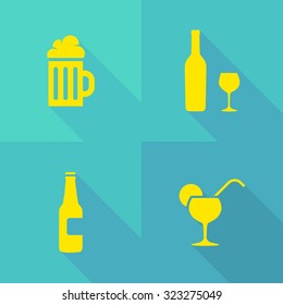Vector Flat Icons - Drink