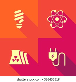 Vector Flat Icons - Energy
