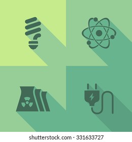 Vector Flat Icons - Energy