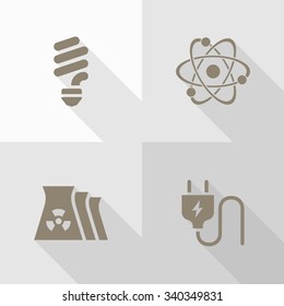 Vector Flat Icons - Energy