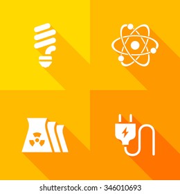 Vector Flat Icons - Energy