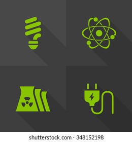 Vector Flat Icons - Energy