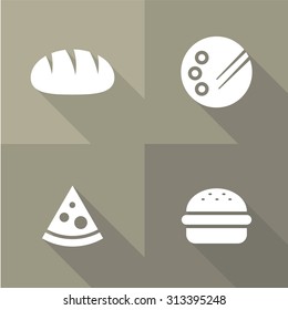Vector Flat Icons - Food