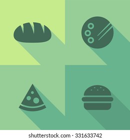Vector Flat Icons - Food