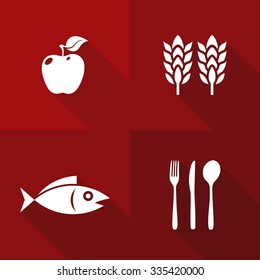 Vector Flat Icons - Food