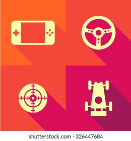 Vector Flat Icons - Games