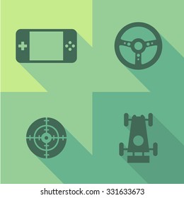 Vector Flat Icons - Games
