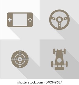 Vector Flat Icons - Games